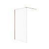 Душевая перегородка New Trendy VELIO D-0190B 90х200 стекло прозрачное профиль золото