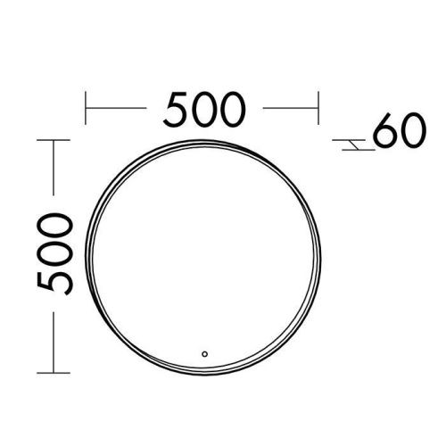 Зеркало с подсветкой Burgbad SIDG050 K0517 50х50 подвесное - фото 2