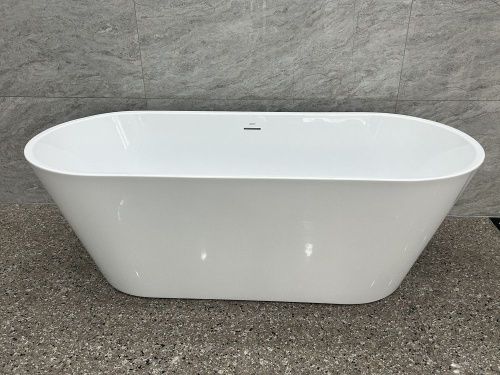 Ванна акриловая Abber AB9268-1.7 170х75 отдельностоящая овальная с каркасом - фото 5