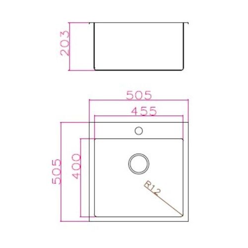 Кухонная мойка Grandex Aqua ELEGANCE 50 400331 50х50 цвет серый поверхность матовая - фото 3
