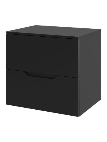 Тумба под раковину Orange Line Li-60TubMDF 60х50 подвесная цвет черный - фото 3