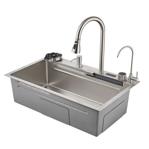 Кухонная мойка Savol S-SC002L 75х45 цвет серый поверхность матовая - фото 2