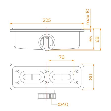 Сифон для душевого поддона RGW 44241500-01 белый