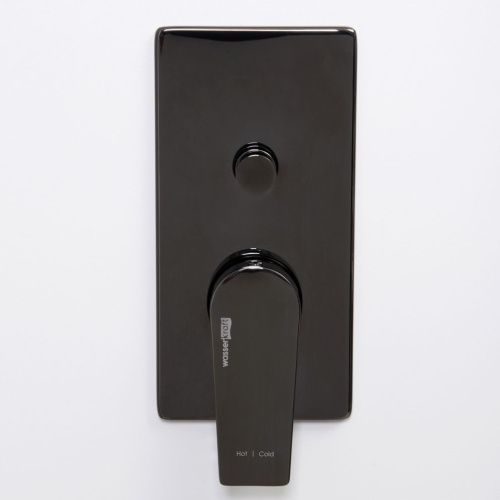 Смеситель для ванны и душа Wasserkraft Glan 6600 6661 встраиваемый в стену черный - фото 2