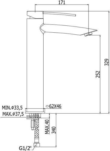 Смеситель для раковины Paffoni Berry BR081CR на столешницу хром - фото 2