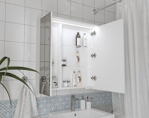 Зеркало-шкаф 1MarKa Соната Ц0000007616 80х80 подвесной цвет белый - фото 4