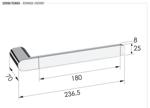 Полотенцедержатель Remer Lounge LN44DO - фото 2