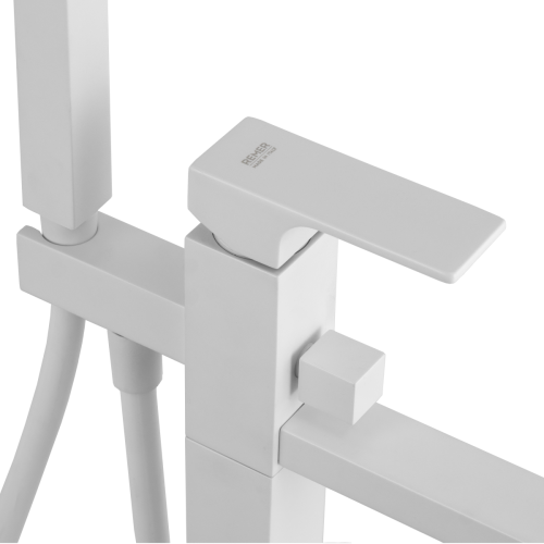 Смеситель для ванны Remer Absolute AU08BO напольный белый - фото 4