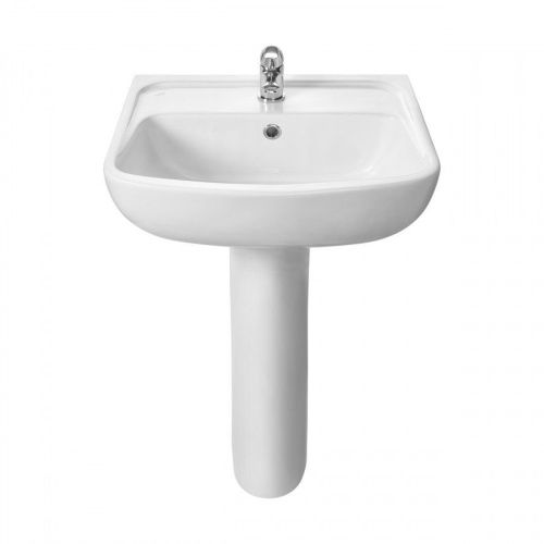 Раковина из сантехнического фарфора Santek Лонги 1WH501755 60х40 подвесная цвет белый 1 отверстие под смеситель - фото 5