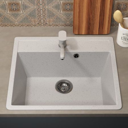 Кухонная мойка Uperwood ECON UPD-104 4010202100 55х50 цвет белый поверхность матовая