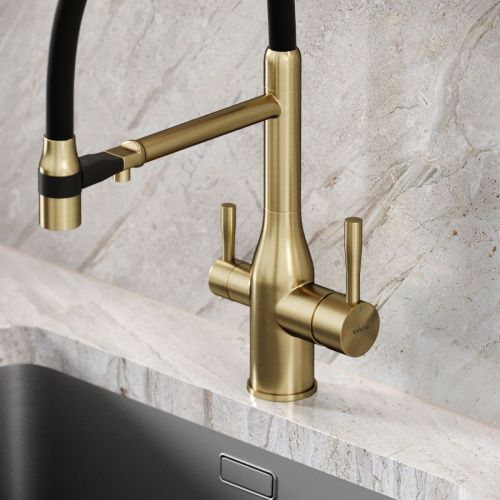 Смеситель для кухни Sancos Garda SC4009BG на мойку золото - фото 5