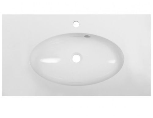 Раковина из искусственного камня Эстет Вегас ФР-00000959 80х50 накладная цвет белый 1 отверстие под смеситель - фото 2