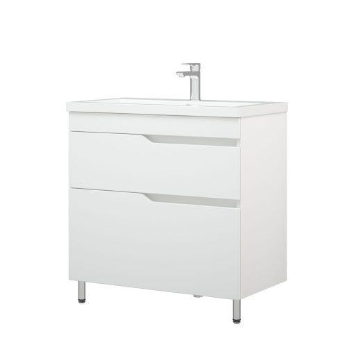 Тумба под раковину Corozo Теона SD-00001512 80х40 напольная цвет белый - фото 5