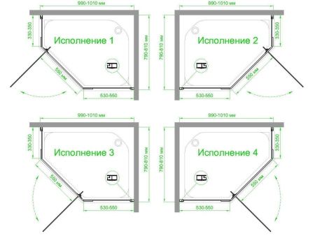 Душевой уголок Royal Bath TR RB1080TR-T 100х80 стекло прозрачное профиль белый без поддона