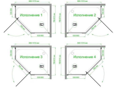 Душевой уголок Royal Bath TR RB1080TR-T 100х80 стекло прозрачное профиль белый без поддона - фото 4