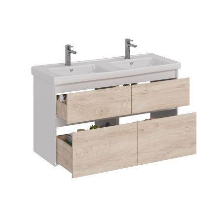 Тумба под раковину LeMark Combi LM03C125T-dub 120х40 напольная цвет бежевый/белый