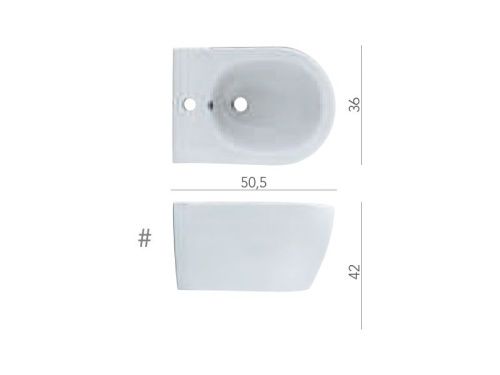 Биде подвесное Scarabeo Glam 5202 цвет белый - фото 3