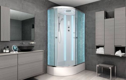 Душевая кабина AvaCan EM2712RLED 120х80 асимметричная с крышей ориентация правая - фото 3