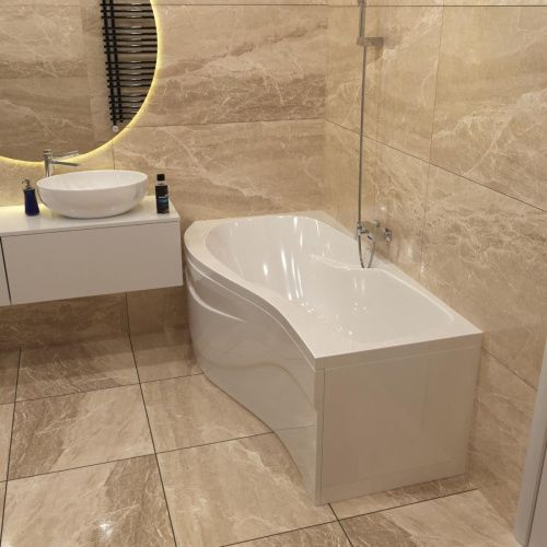 Ванна акриловая Timo VINO VINO1590L 150х90 пристенная асимметричная без каркаса - фото 3