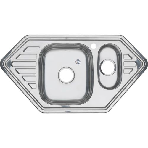 Кухонная мойка Melana 222 C t (*7) 95х50 цвет хром поверхность полированная - фото 2