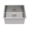 Кухонная мойка Paulmark LASSAN 44 UNI LA44-BS 40х40 цвет нержавеющая сталь поверхность брашированная