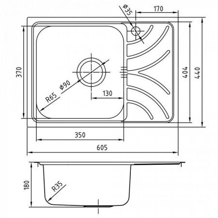 Кухонная мойка Iddis Arro ARR60PLi77 60х45 цвет хром поверхность глянцевая