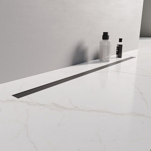 Душевой лоток New Trendy BLACK MAT OL-0079 90х10 черный - фото 2