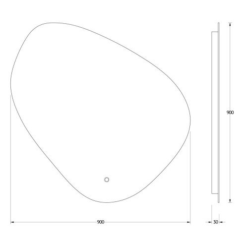 Зеркало с подсветкой Evoform Ledshine BY 2676 90х90 подвесное - фото 2