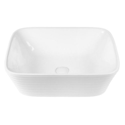 Раковина из сантехнического фарфора Bond Cube S63-500 50х40 накладная цвет белый без отверстий под смеситель - фото 2