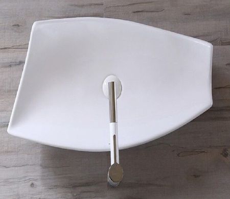 Раковина из сантехнического фаянса CeramaLux 78121 70х40 накладная цвет белый без отверстий под смеситель