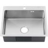 Кухонная мойка Melana ProfLine MLN-R6050H 60х50 цвет серый поверхность матовая