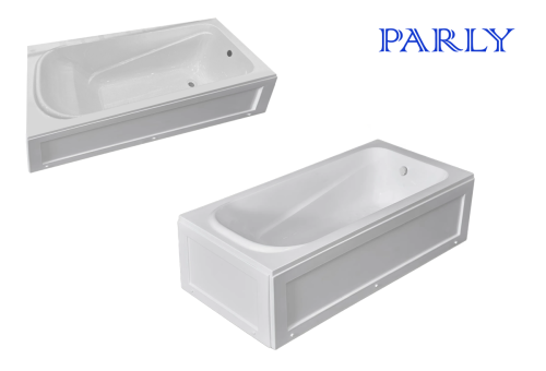 Ванна акриловая Parly CT10817 150х70 пристенная прямоугольная с ножками - фото 2