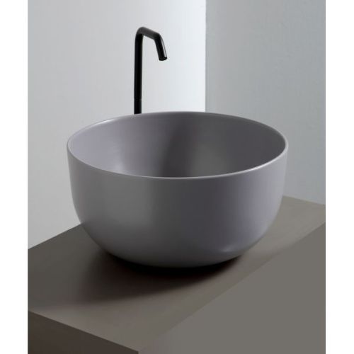 Раковина керамическая White Ceramic Dome W0307FM 40х40 накладная цвет серый - фото 2