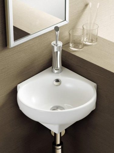 Раковина из сантехнического фаянса WeltWasser WW SK 10000003871 40х40 подвесная цвет белый 1 отверстие под смеситель - фото 2