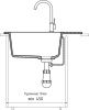 Кухонная мойка Granfest Rondo R-580L графит 60х45 цвет серый поверхность матовая
