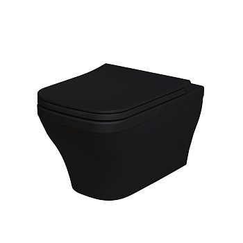 Унитаз подвесной Ambassador Benefit 203T20201R-202T20201S черный с сиденьем
