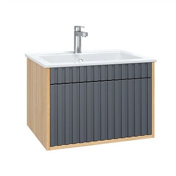 Тумба под раковину Onika Дайлер 106151 60х50 подвесная цвет белый/бежевый