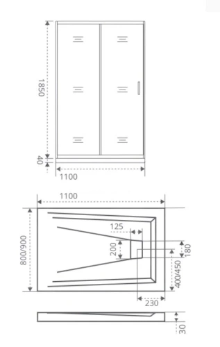 Душевая перегородка Good Door INFINITY ИН00032 140х185 стекло матовое профиль хром - фото 2