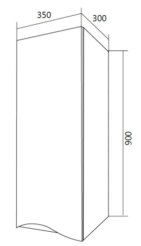 Шкаф 1MarKa Этюд У25502 40х90 подвесной цвет белый - фото 2