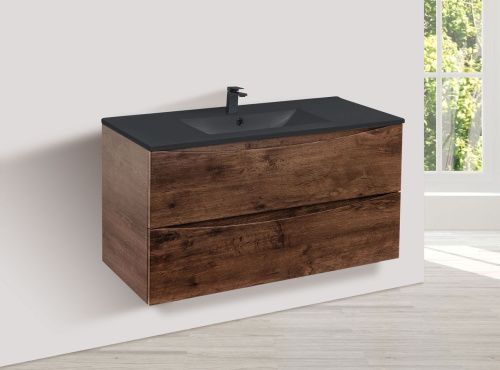 Тумба под раковину Vincea Mia VMC-2MC100RW 100х50 подвесная цвет коричневый - фото 4