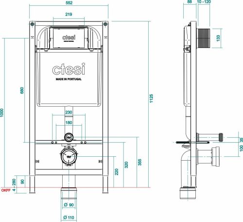 Инсталляция для унитаза для унитаза Ctesi Solid BK0200240 - фото 3