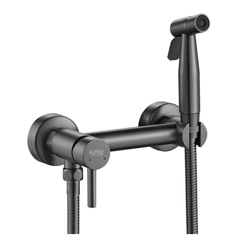 Гигиенический душ со смесителем Raffine F207T оружейная сталь - фото 2