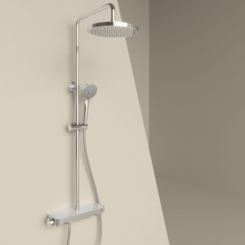 Душевая стойка Sancos Teo SC11002CH настенная цвет хром с термостатом - фото 3