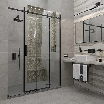 Душевая дверь Veconi Vianno VN74B-120-01-C4 120х195 стекло прозрачное профиль черный