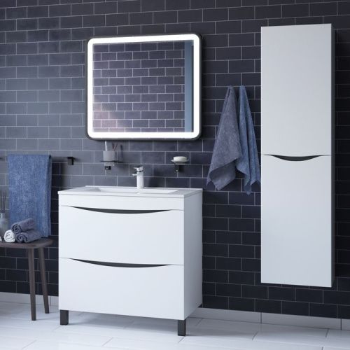 Тумба с раковиной Iddis Cloud CLO80WFi95K 80х50 напольная цвет белый - фото 4