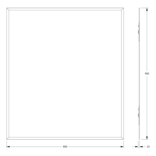 Зеркало Evoform Comfort BY 0927 80х90 подвесное - фото 2