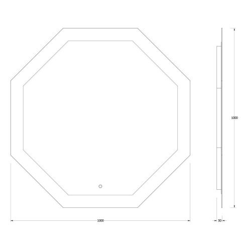 Зеркало с подсветкой Evoform Ledshine BY 2607 100х100 подвесное - фото 2