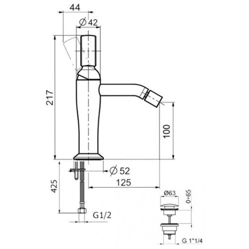 Смеситель Webert Opera OA840102980 на биде розовое золото - фото 3