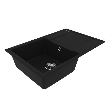 Кухонная мойка LeMark Imandra 760 9910025 75х50 цвет черный поверхность матовая