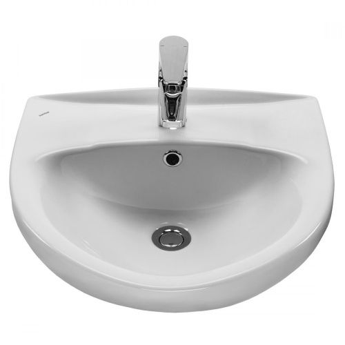 Раковина керамическая Onika Канны 1WH110243 50х50 накладная цвет белый 1 отверстие под смеситель - фото 3